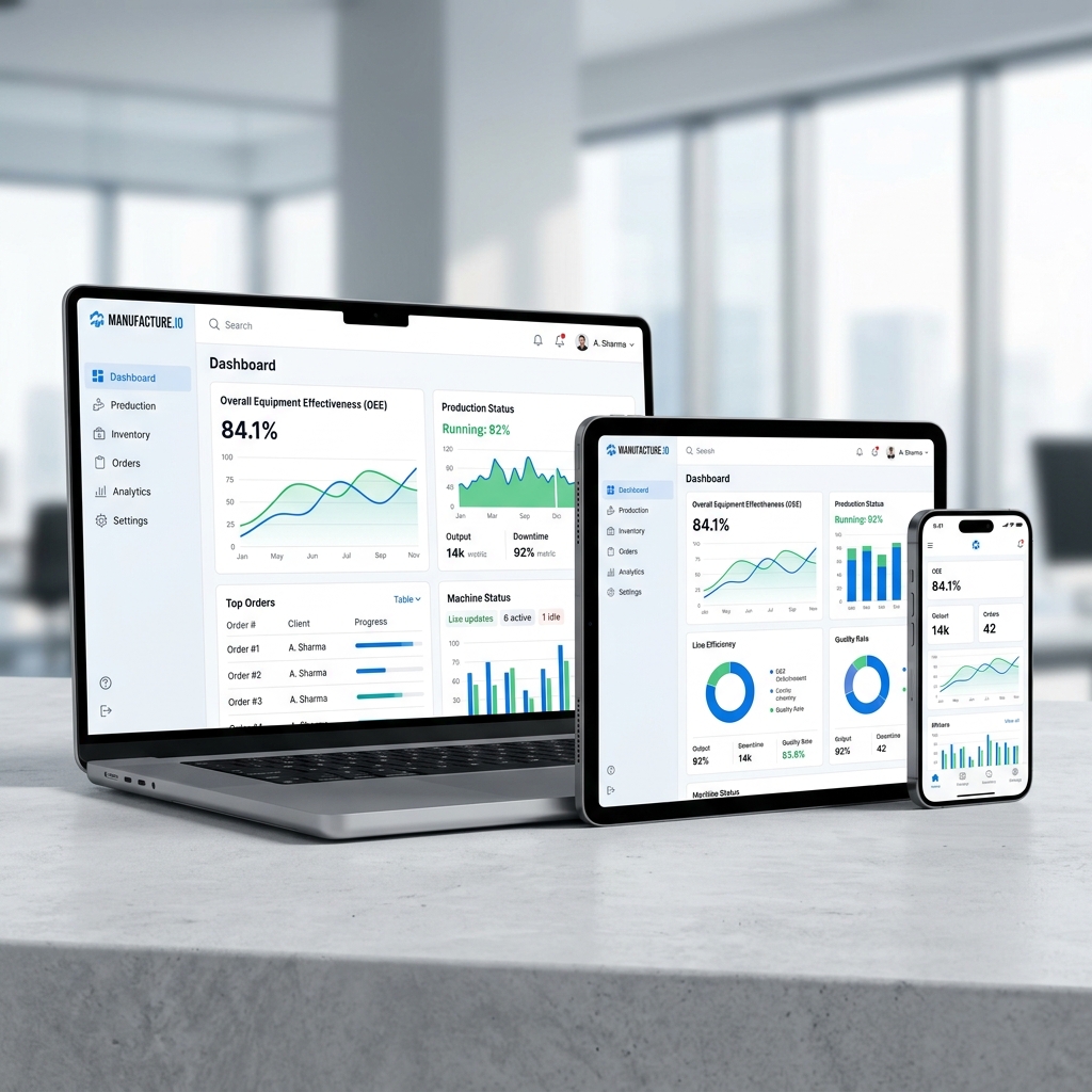 Equiptalk AI dashboard shown on multiple devices